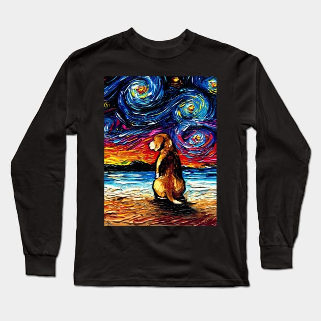 Beagle Night 2 Long Sleeve T-Shirt by sagittariusgallery